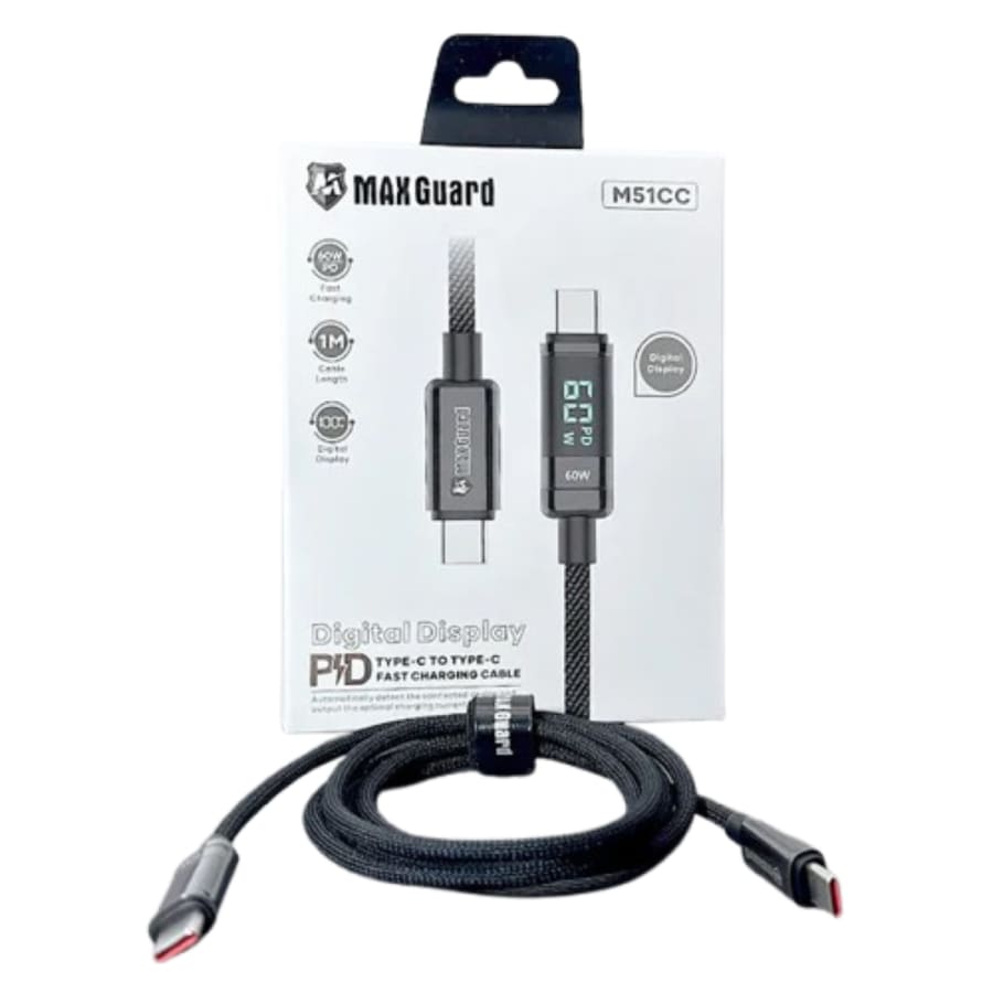 Maxguard 1m 60W Type-C to C Cable M51CC