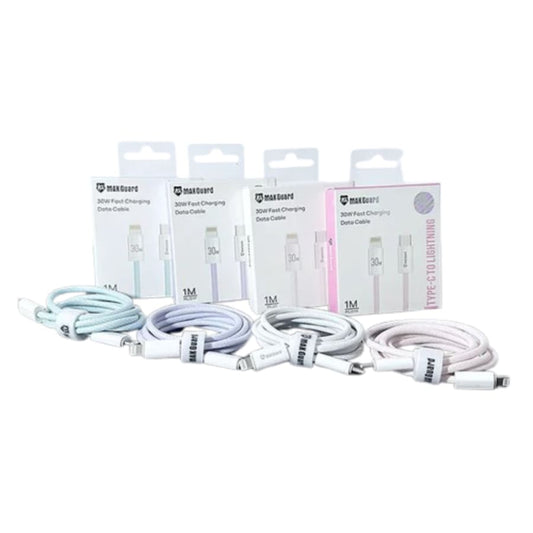 Maxguard 1m Colours 30W Type-C to Lightning Cable
