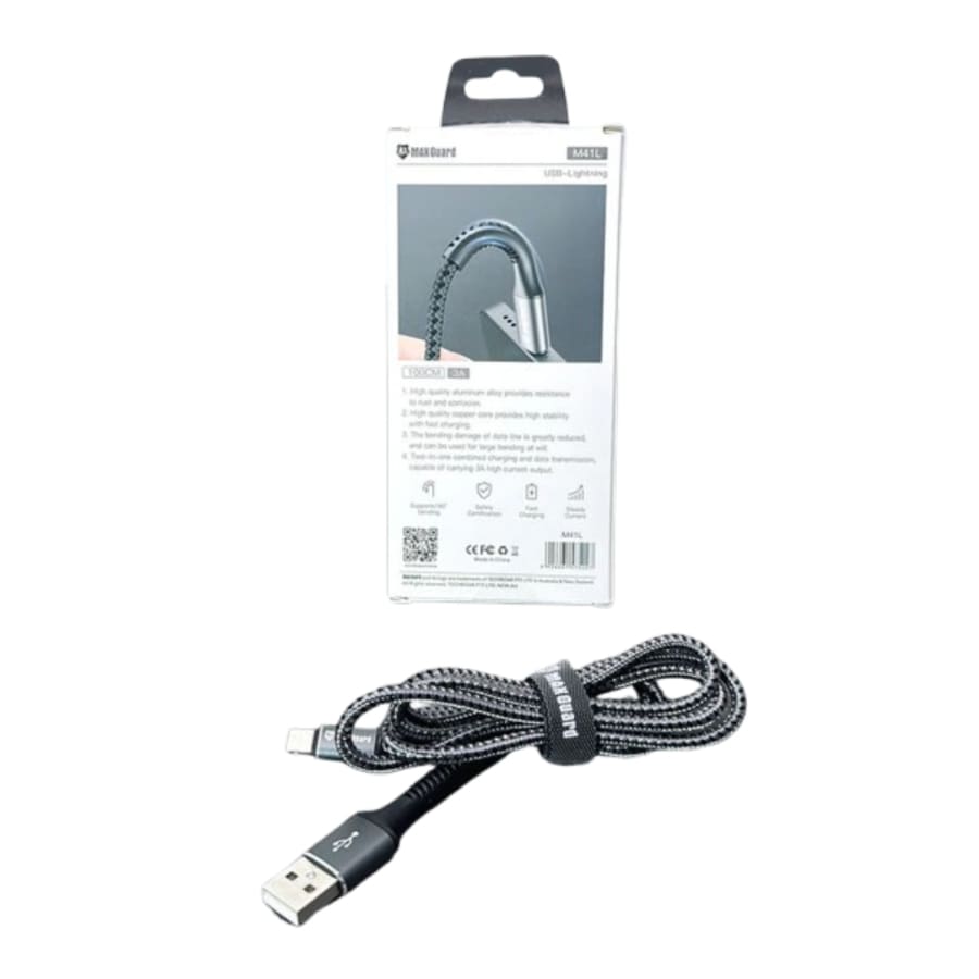 Maxguard 1m USB-A to Lightning cable M41L