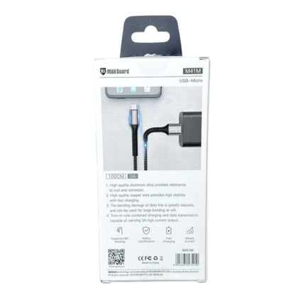 Maxguard 1m USB-A to Micro cable M41M