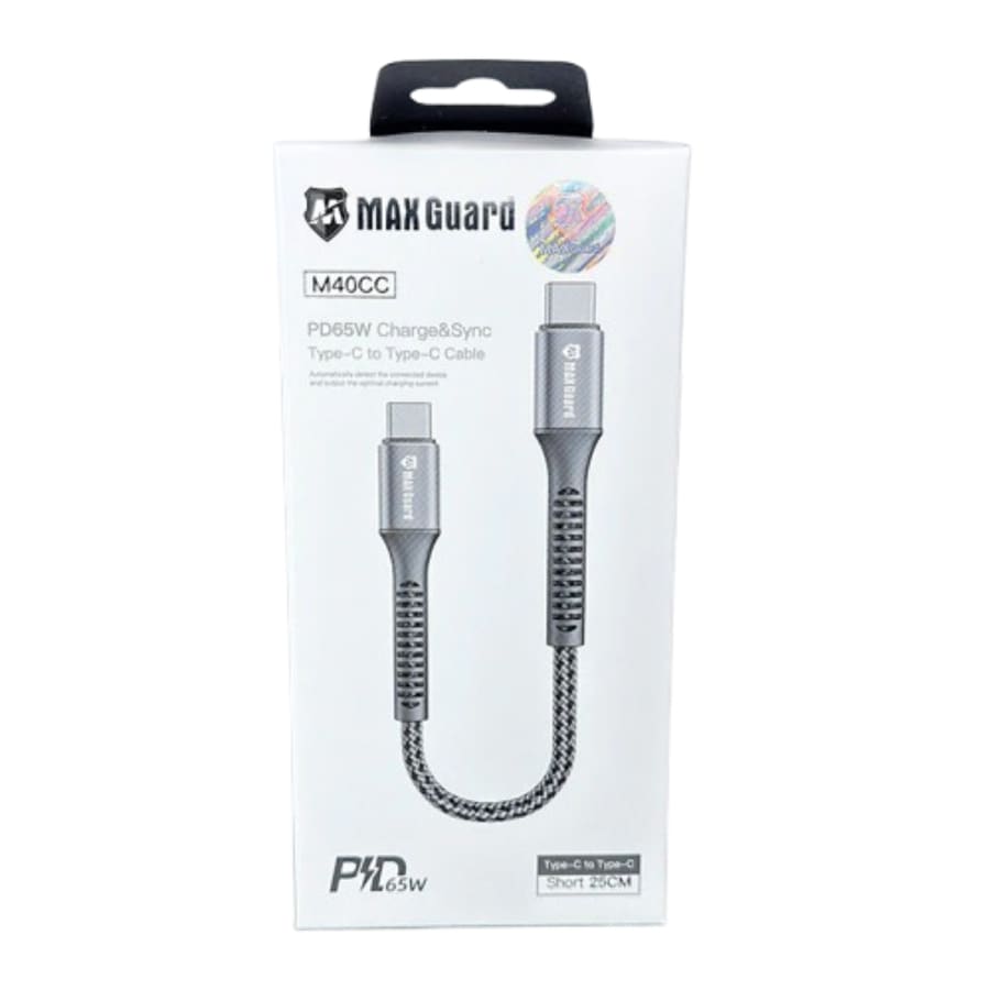 Maxguard 25cm 65W Type-C to C cable M40CC