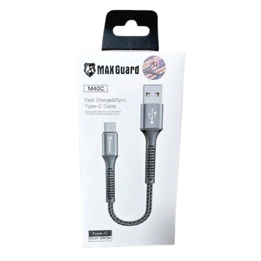 Maxguard 25cm USB A To Type-C cable M40C