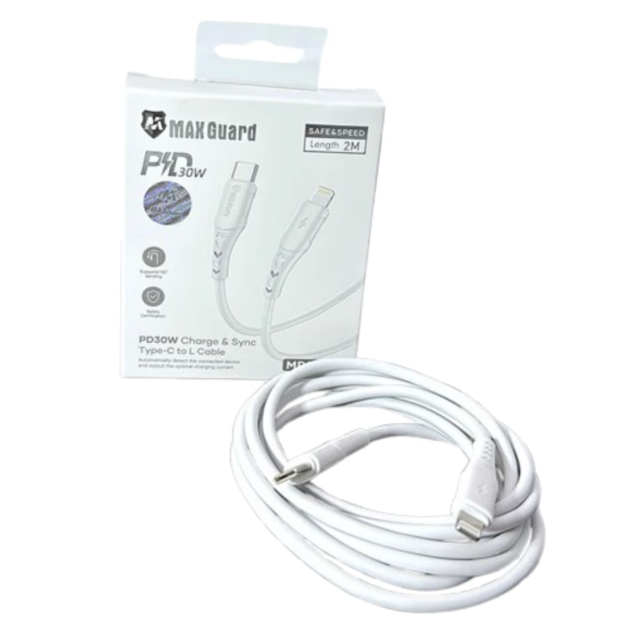 Maxguard 2m 30W Type-C to Lightning Cable MP02CL