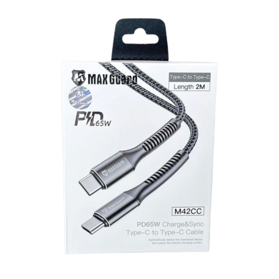 Maxguard 2m 65W Type-C to C cable M42CC