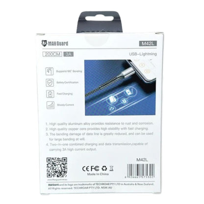 Maxguard 2m USB-A to Lightning cable M42L