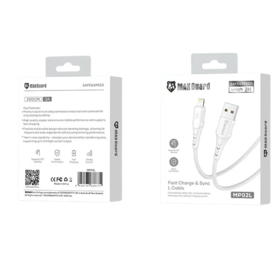 Maxguard 2m USB-A to Lightning Cable MP02L
