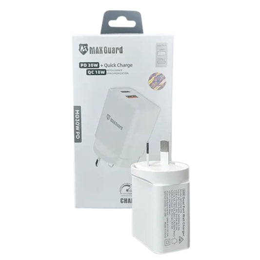 Maxguard PD 30W+ plus QC 18W wall charger MG30WAC/MG30WPD