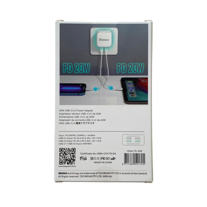 Maxguard Type C (x 2 ports) Power Adapter Wall Plug (NZ / AUS)