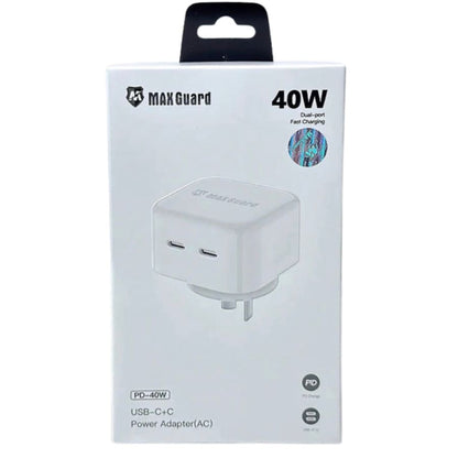 Maxguard Type C (x 2 ports) Power Adapter Wall Plug (NZ / AUS)