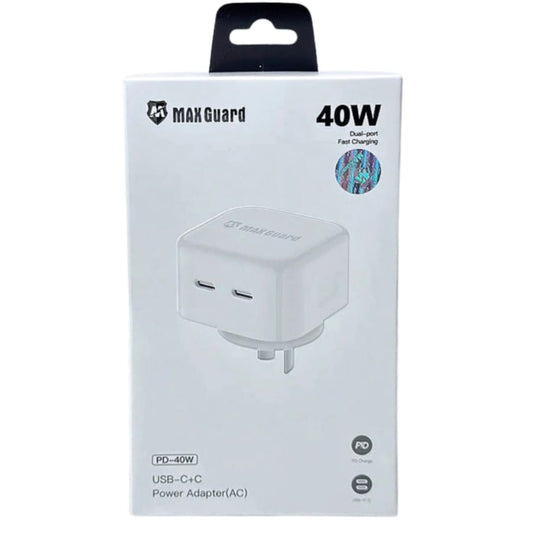 Maxguard Type C (x 2 ports) Power Adapter Wall Plug (NZ / AUS)