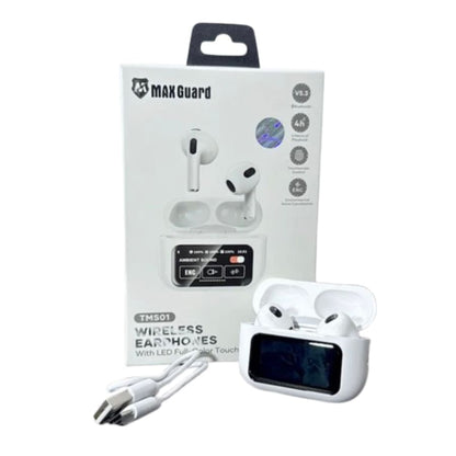 Maxguard Wireless Earphones with LED Colour Touchscreen