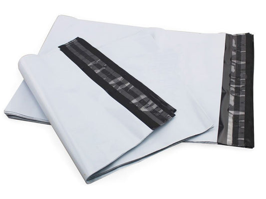 100 X A4 Courier Mailing Bags 250mm x 350mm 50% Recycled Plastic Bags