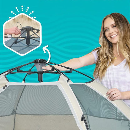 Baby Playpen Kids Tent Carrying Bag Portable Play Yard Toddlers (Beige)