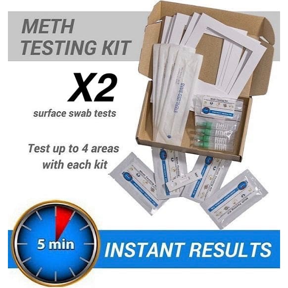 Meth Test Kit - 2 x Instant On-site Test Kits (Recommended for a Single Room or Area)