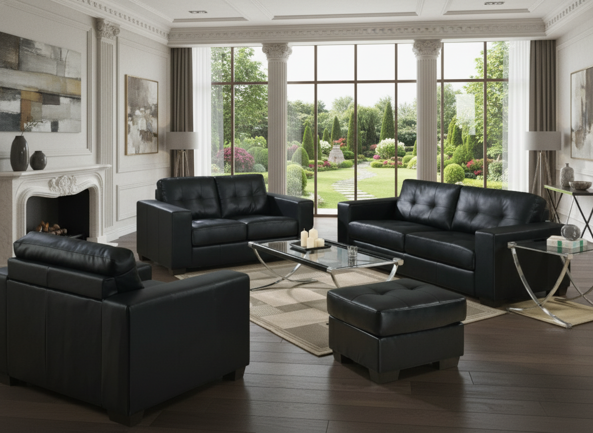 Metro Lounge Suite 3+2+1+Ottoman at online8 furniture store Auckland