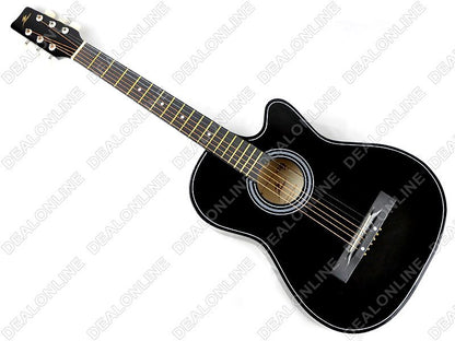 BLACK 38" Wooden Acoustic Guitar