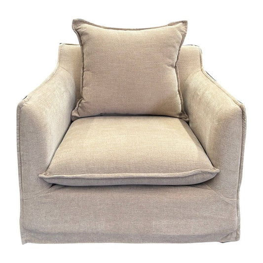 Miami Slip Cover Armchair - Sand at online8 furniture store Auckland