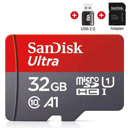 Micro SD Memory Card (32GB) & Adapter - SanDisk