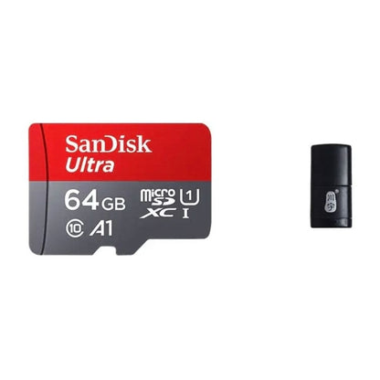 Micro SD Memory Card (64GB) & Adapter - SanDisk