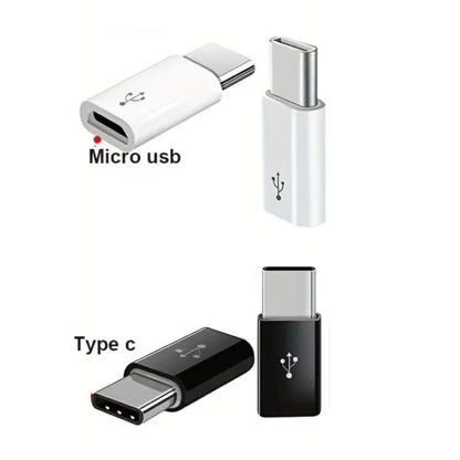 Micro USB to Type C Adapter (White)