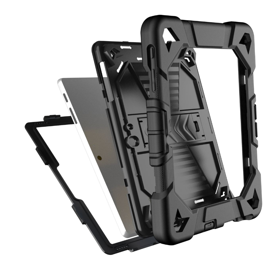 Microsoft Surface Go 3 (10.5 Inch) Rugged Shockproof Case with Kickstand (Black)