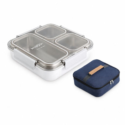 Big Bento Lunch Box — 316L Stainless Steel, 3 or 4 Compartments, Leak-Proof