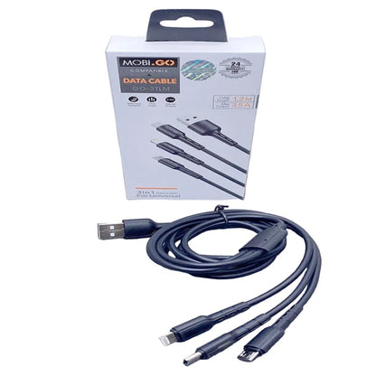 Mobigo 1.2m 3 In 1 Cable GO3TLM