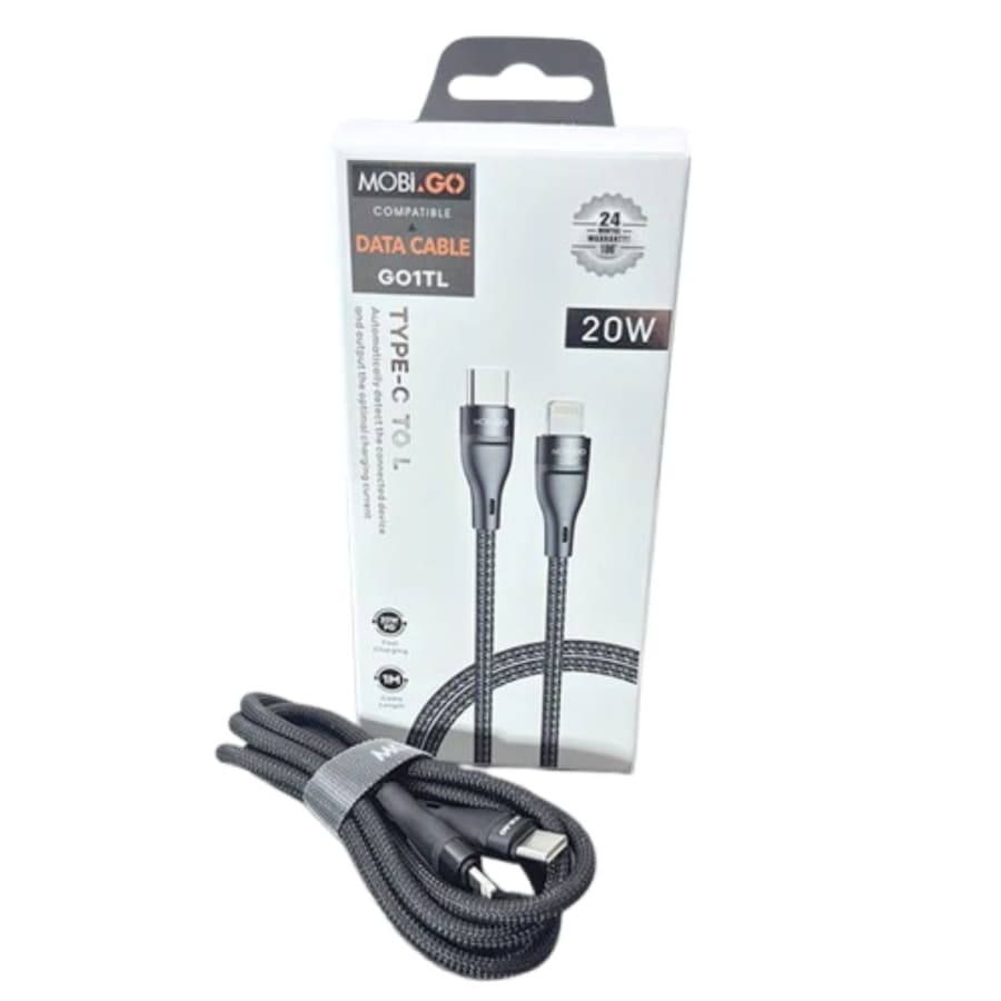 Mobigo 1m 20W Type-C to Lightning cable GO1TL