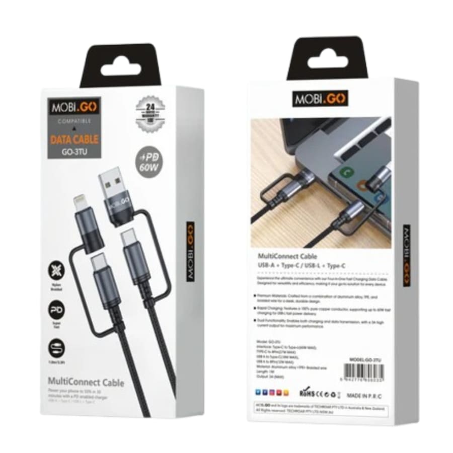 Mobigo 1m 60W 4 in 1 Cable GO3TU