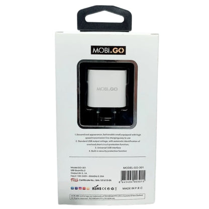 Mobigo 2.1A wall charger GO301