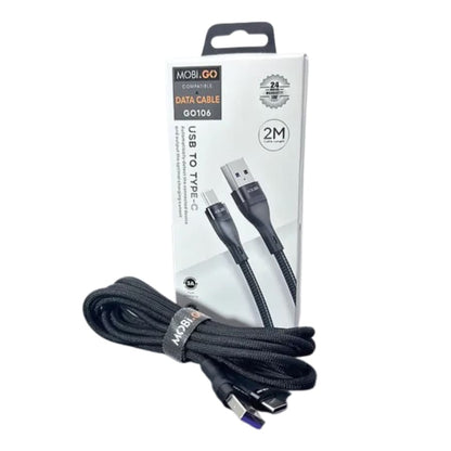 Mobigo 2m USB-A to C cable GO106