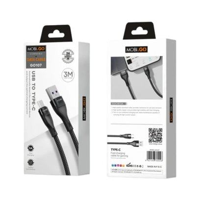 Mobigo 3m USB-A to C cable GO107