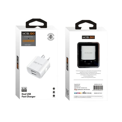 Mobigo Dual USB Power Adapter Wall Plug (NZ / AUS)