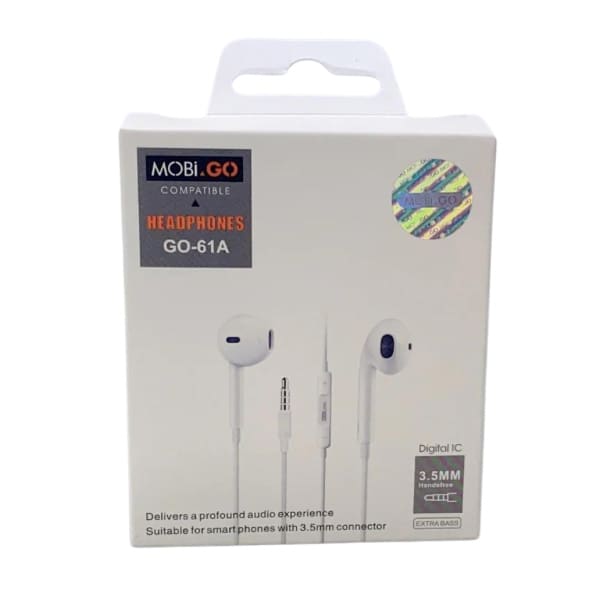 Mobigo GO-61A Earphones (extra bass) (3.5mm Jack)