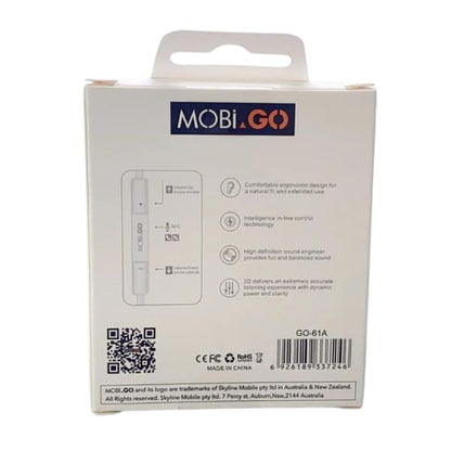 Mobigo GO-61A Earphones (extra bass) (3.5mm Jack)