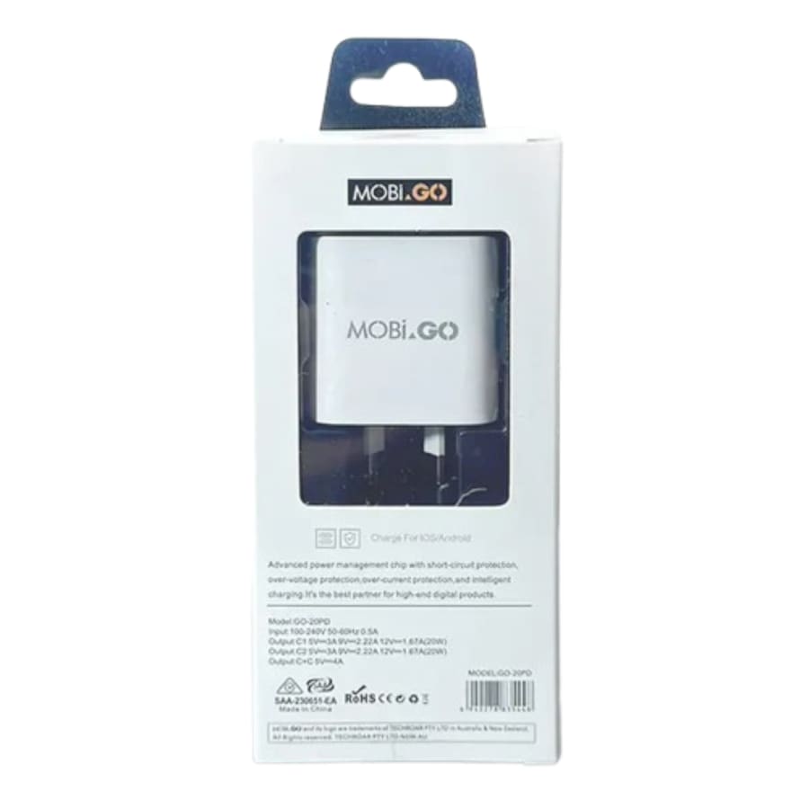 Mobigo PD 20W wall charger GO20PD