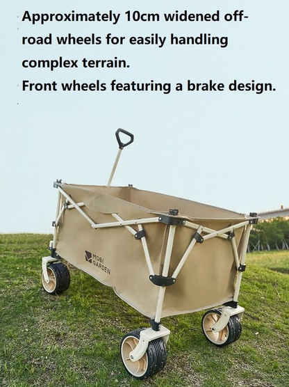 MOBI GARDEN Outdoor Camping trolley - Portable, Four-Way Folding, 200L Capacity Utility Cart