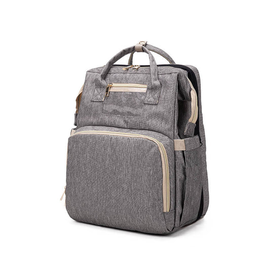 New Nappy Diaper Bag & Travel Crib-Grey