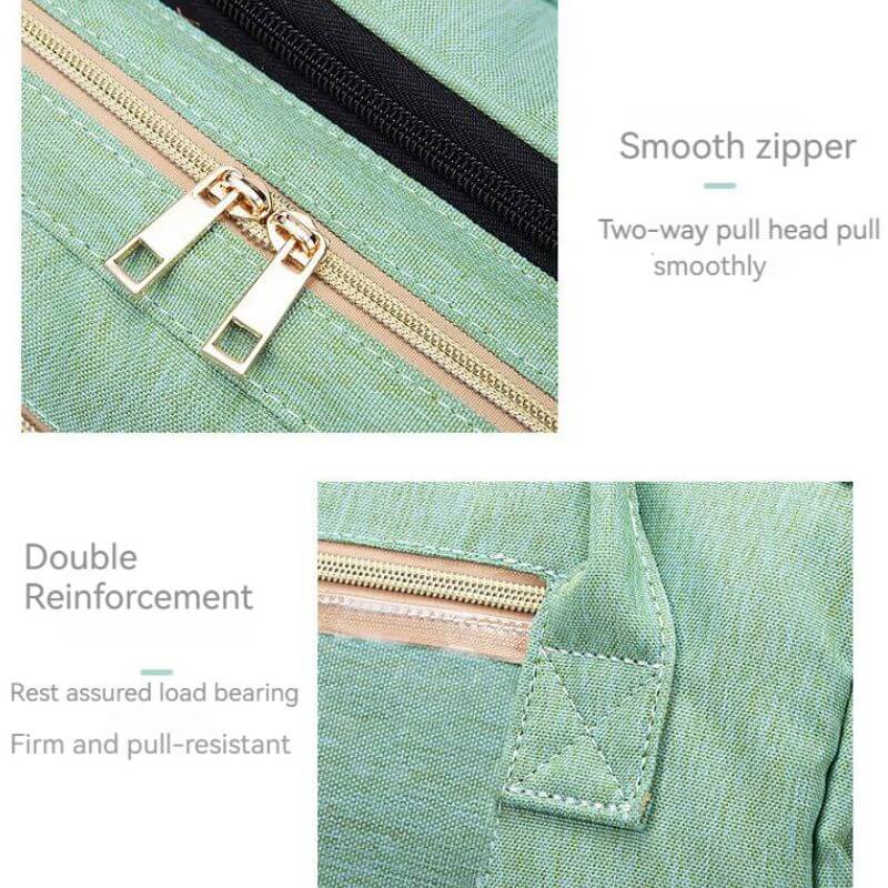 New Nappy Diaper Bag & Travel Crib-Light Green