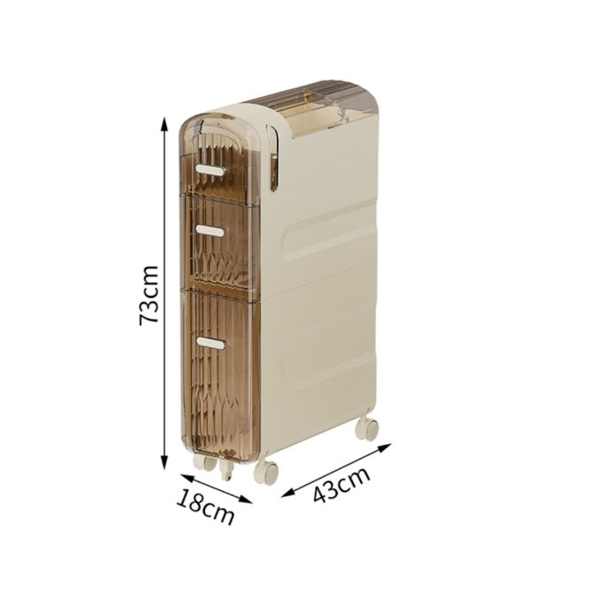 Narrow Gap Storage Cabinet Bathroom Toilet Paper Holder Stand with Cabinet