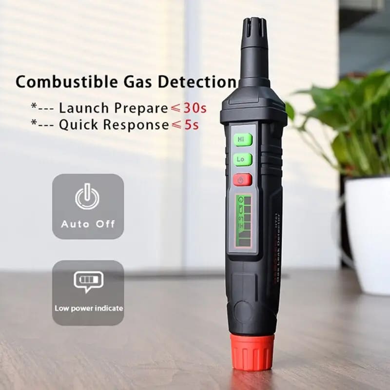 Natural & Combustible Gas Leak Detector – Pen Type With Audio & visual Alarm