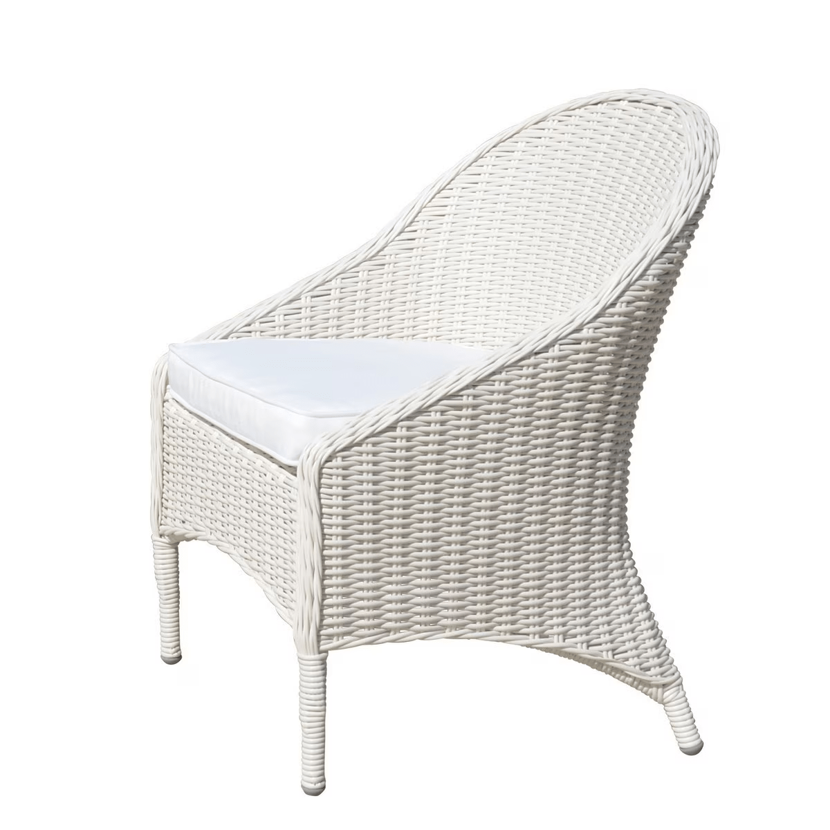 Noosa Outdoor Chair W/Outdoor Seat Cushion - White at online8 furniture store Auckland