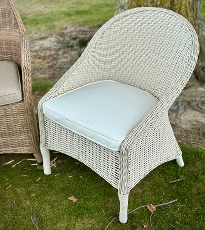 Noosa Outdoor Chair W/Outdoor Seat Cushion - White at online8 furniture store Auckland