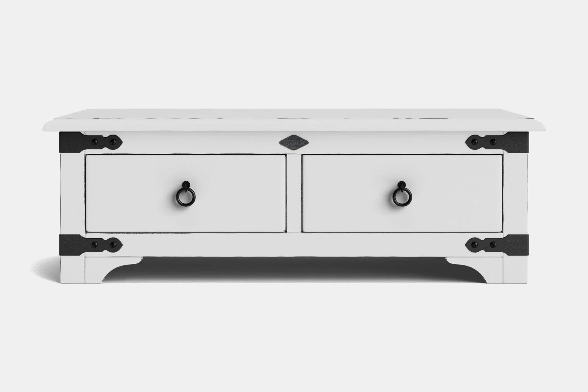 Nordic 2 Drawer Coffee Table - NZ Made at online8 furniture store Auckland