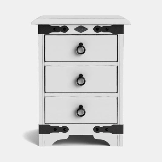 Nordic 3 Drawer Bedside Table - NZ Made at online8 furniture store Auckland