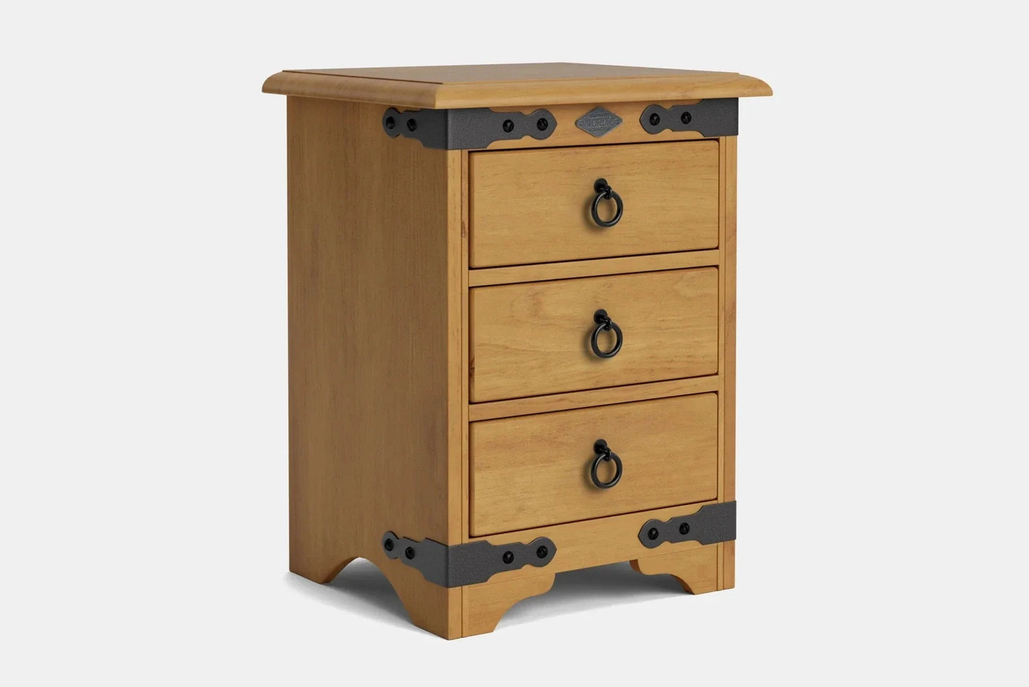 Nordic 3 Drawer Bedside Table - NZ Made at online8 furniture store Auckland