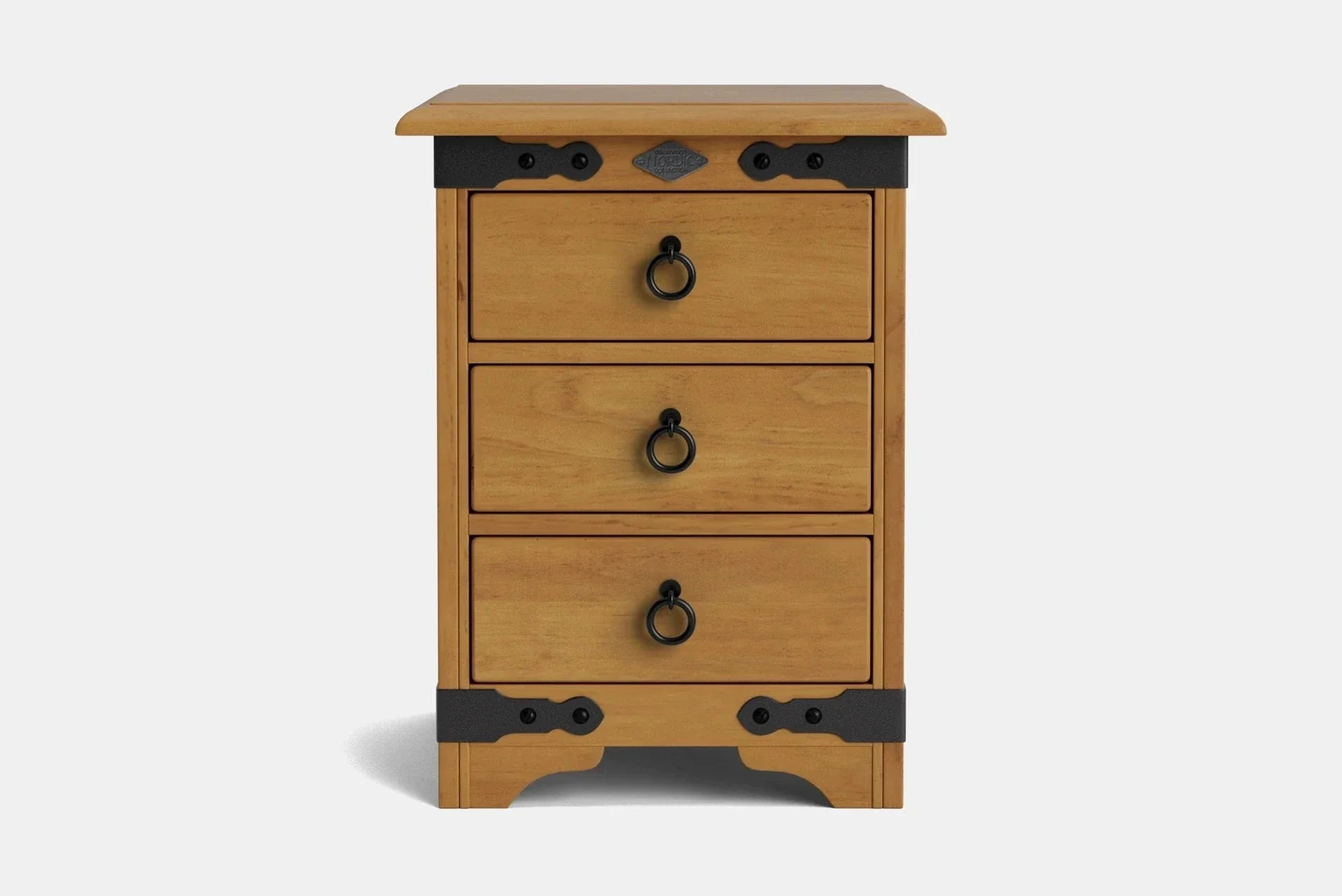 Nordic 3 Drawer Bedside Table - NZ Made at online8 furniture store Auckland