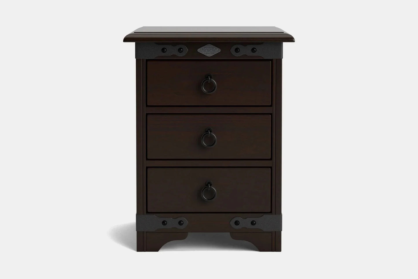 Nordic 3 Drawer Bedside Table - NZ Made at online8 furniture store Auckland