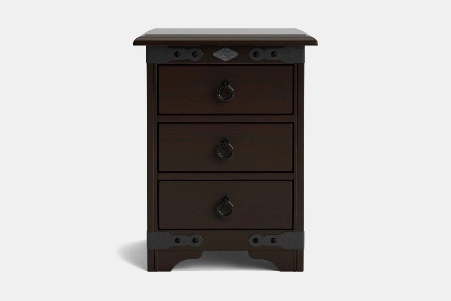 Nordic 3 Drawer Bedside Table - NZ Made at online8 furniture store Auckland