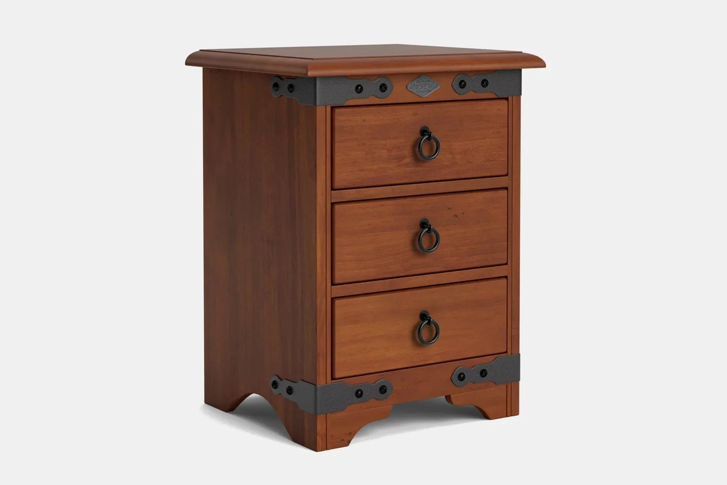 Nordic 3 Drawer Bedside Table - NZ Made at online8 furniture store Auckland